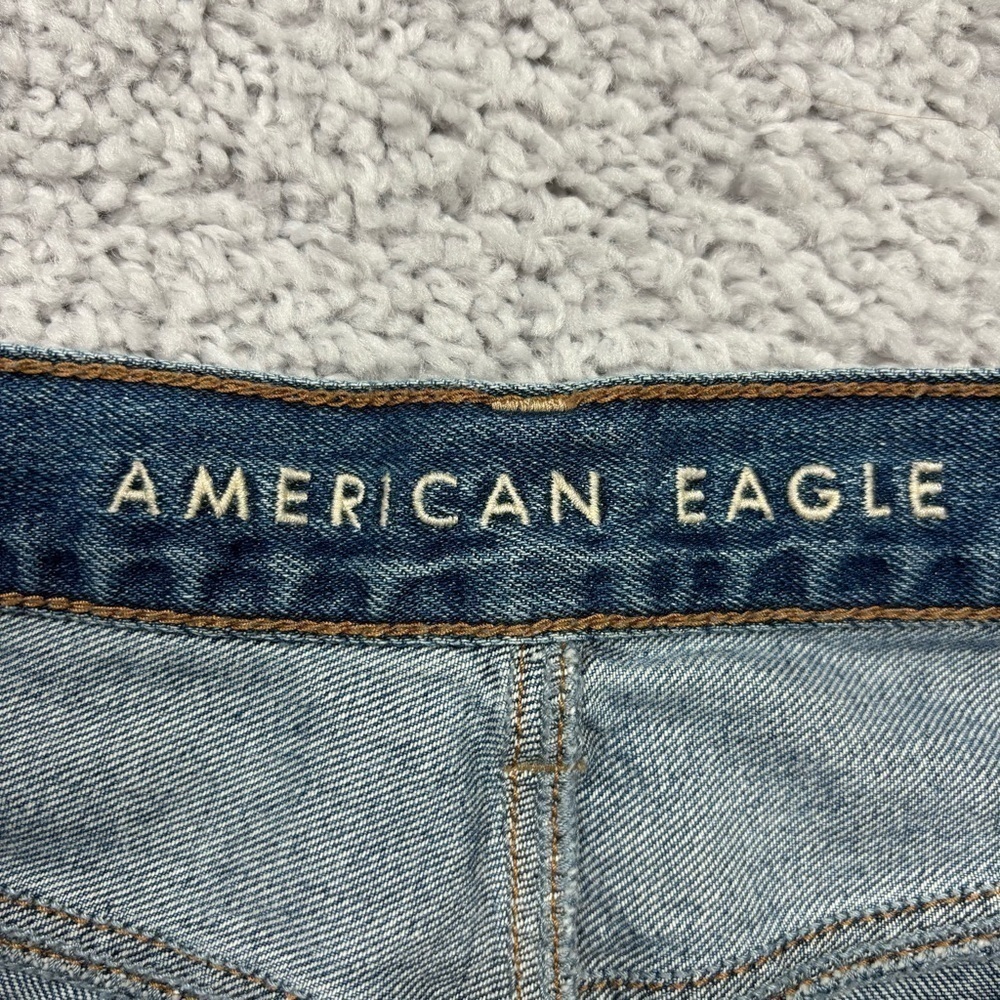 American Eagle Jeans Womens 6 Mom Jean Stretch Casual Classic Distressed Holes - Picture 2 of 6